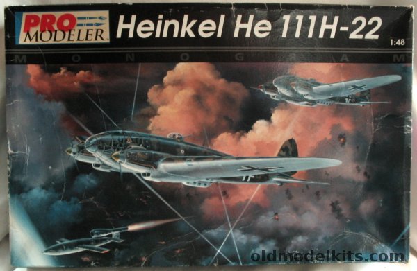 Monogram 1/48 Pro Modeler Heinkel He-111 H-22 with Air Launched V-1 Missile, 5926 plastic model kit